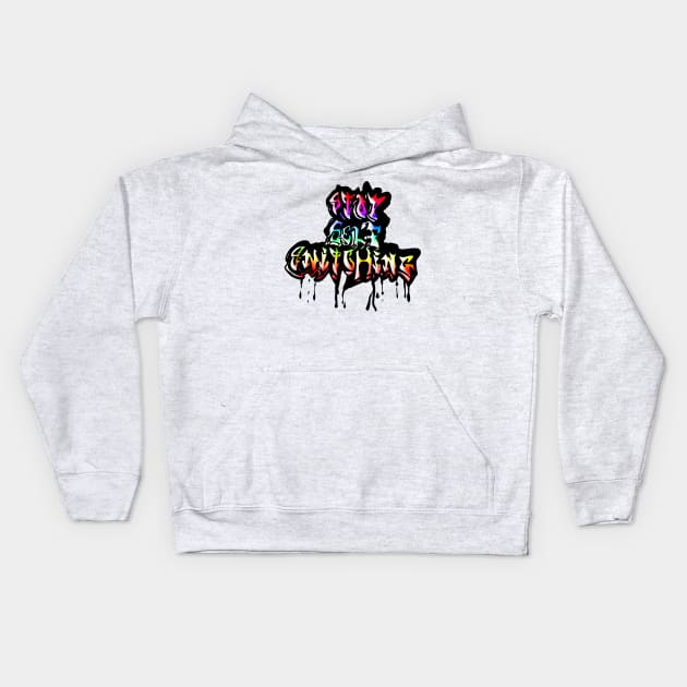 Stop Self Snitching Kids Hoodie by Moonfinch